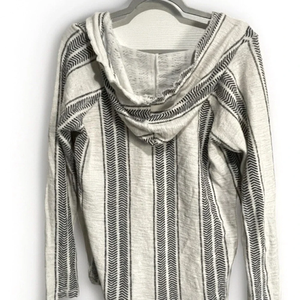 Ocean Drive Women's Baja Hoodie Size Small Stripes Long Sweatshirt - Picture 2 of 4